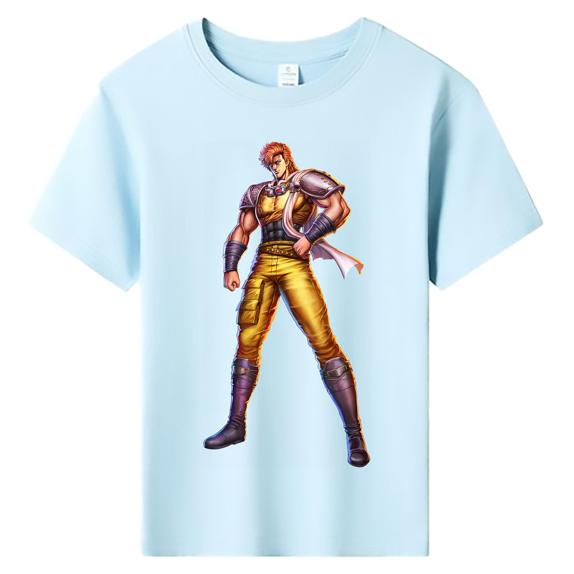 （画像用） 北斗の拳 Fist of the North Star 綿100％キッズTシャツ（フロントプリント）
